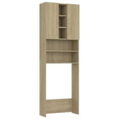 Vidaxl Omara za pralni stroj sonoma hrast 64x25,5x190 cm