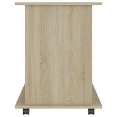 Vidaxl Omarica na kolesih sonoma hrast 60x45x60 cm iverna plošča