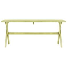 Vidaxl Vrtna miza 170x73x70 cm impregnirana borovina