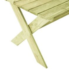 Vidaxl Vrtna miza 170x73x70 cm impregnirana borovina
