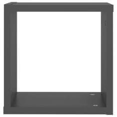 Vidaxl Stenske police kockaste 6 kosov sive 30x15x30 cm