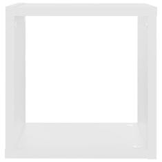 Vidaxl Stenske police kockaste 6 kosov bele 26x15x26 cm