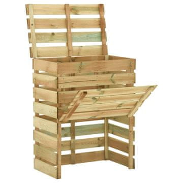Vidaxl Vrtni kompostnik iz letvic 80x50x100 cm impregnirana borovina