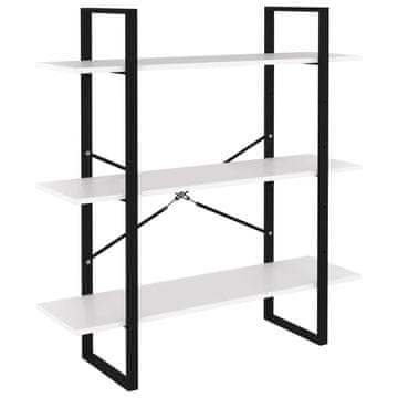 Vidaxl Knjižna omara bela 100x30x105 cm iverna plošča