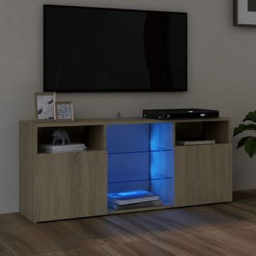 Vidaxl vidaXL TV omarica z LED osvetlitvijo, hrast sonoma, 120x30x50 cm