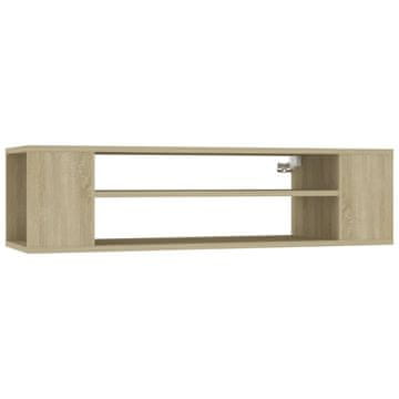 shumee Viseča TV omarica sonoma hrast 100x30x26,5 cm iverna plošča