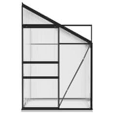 Vidaxl Rastlinjak antraciten iz aluminija 2,7 m³