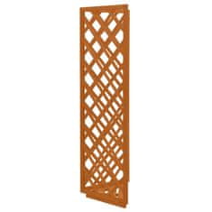 Vidaxl Kotna mreža oranžna 50x50x145 cm trden les jelke