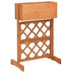Vidaxl Vrtno cvetlično korito z mrežo oranžno 45x30x74 cm les jelke