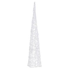 Vidaxl Akrilni okrasni LED stožec hladno bel 90 cm