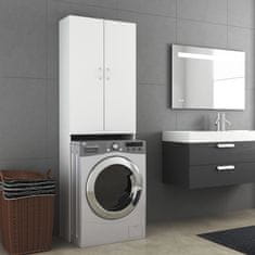 Vidaxl Omara za pralni stroj bela 64x25,5x190 cm