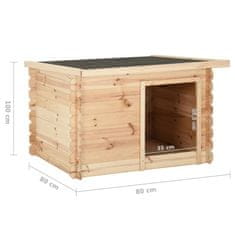 Vidaxl Pasja uta 102,5x88x84 cm trdna borovina 14 mm