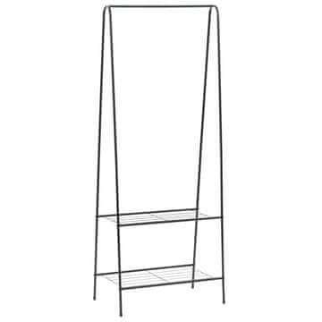 Vidaxl vidaXL Stojalo za oblačila 59 x 35 x 150 cm črne barve