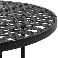 Greatstore Bistro mizica črna 40x70 cm kovinska