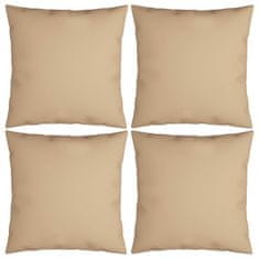 Vidaxl Okrasne blazine 4 kosi bež 60x60 cm blago