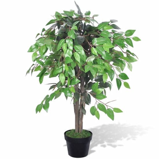 Vidaxl Umetno Drevo Fikus v Loncu 90 cm