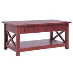 Vidaxl Klubska mizica rjava 100x55x46 cm trden mahagonij