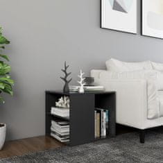 Vidaxl Stranska mizica siva 50x50x45 cm iverna plošča