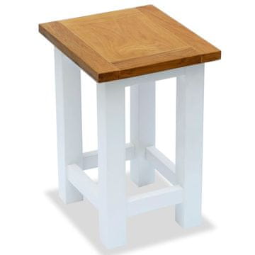 Vidaxl Odstavna mizica 27x24x37 cm trdna hrastovina