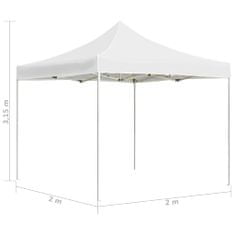 Vidaxl Profesionalen zložljiv vrtni šotor aluminij 2x2 m bel