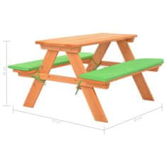 Vidaxl Otroška piknik miza s klopema 89x79x50 cm trden les jelke