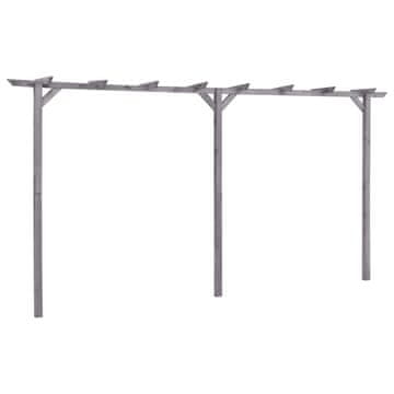 Vidaxl Vrtna pergola siva 400x40x205 cm impregnirana borovina