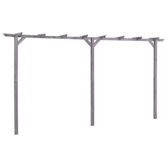 Vidaxl Vrtna pergola siva 400x40x205 cm impregnirana borovina