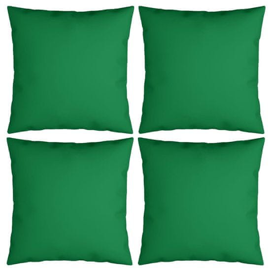 Vidaxl Okrasne blazine 4 kosi zelene 60x60 cm blago