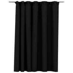 Vidaxl Zatemnitvena zavesa z obešali videz platna antracitna 290x245cm