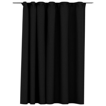 Vidaxl Zatemnitvena zavesa z obešali videz platna antracitna 290x245cm