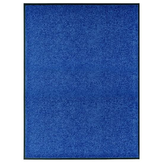 Vidaxl Pralni predpražnik moder 90x120 cm