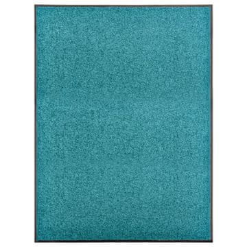 Vidaxl Pralni predpražnik cyan moder 90x120 cm