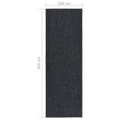 Vidaxl Tepih tekač 100x300 cm antraciten