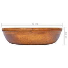 Vidaxl Umivalnik iz trdne tikovine Φ40x10 cm