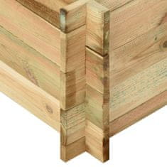 Vidaxl Visoka greda impregnirana borovina 120x120x40 cm