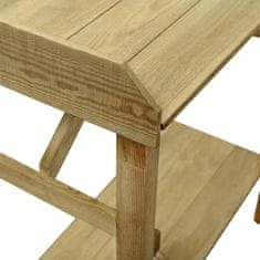 Vidaxl Vrtna miza za sajenje impregnirana borovina 75x40x90 cm