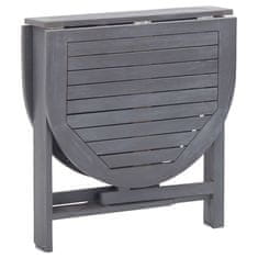 Vidaxl Vrtna miza siva 120x70x74 cm trden akacijev les