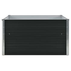 Vidaxl Dvignjeno cvetlično korito 100x100x45 cm jeklo antracitno
