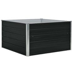 Vidaxl Dvignjeno cvetlično korito 100x100x45 cm jeklo antracitno
