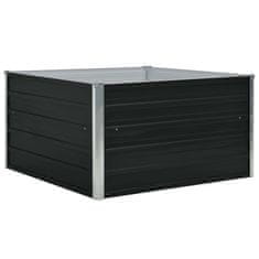 Greatstore Dvignjeno cvetlično korito 100x100x45 cm jeklo antracitno