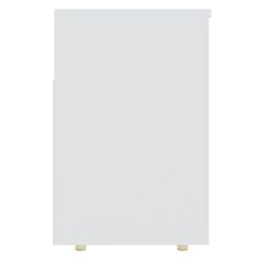 Vidaxl Klop za shranjevanje čevljev bela 105x30x45 cm iverna plošča