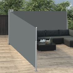 Vidaxl Zložljiva stranska tenda antracitna 170x1000 cm