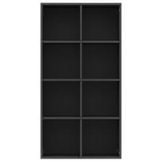 Vidaxl Knjižna omara / komoda črna 66x30x130 cm iverna plošča