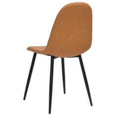 Vidaxl Jedilni stoli 4 kosi 45x54,5x87 cm svetlo rjavo umetno usnje