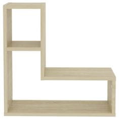 Vidaxl Stenska polica 2 kosa sonoma hrast 50x15x50 cm iverna plošča