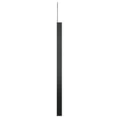 Vidaxl Viseče ogledalo s kavljem črno 50 cm