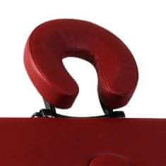 shumee Zložljiva masažna miza 2-conska aluminijast okvir rdeča