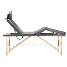 Vidaxl Masažna miza s 4 conami lesen okvir antracit 186x68 cm