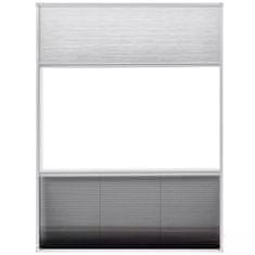 Greatstore Plise komarnik za okna aluminij 60x80 cm s senčilom