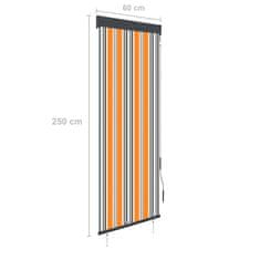 Vidaxl Zunanje rolo senčilo 60x250 cm rumeno in modro